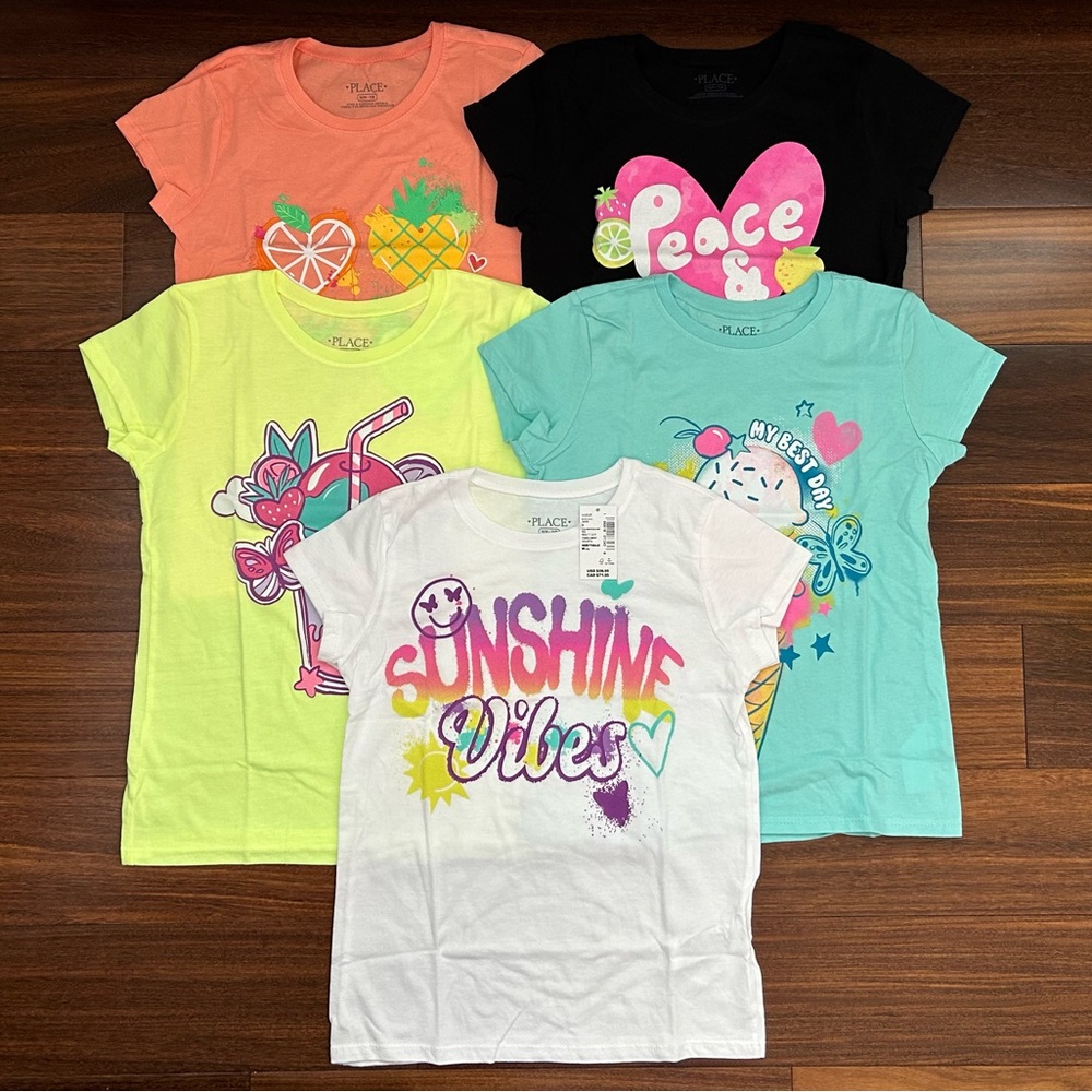 BNWT Children’s Place Colourful Shirt Set 🍦 ☀️ 🍓